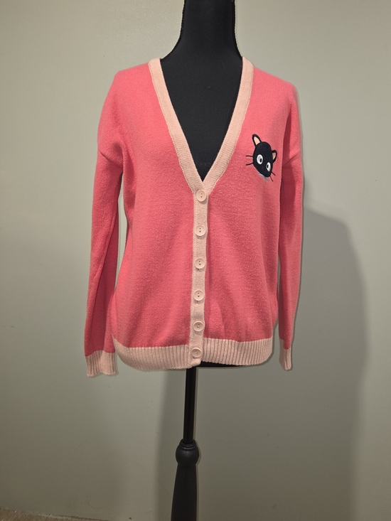 Forever 21 Sweaters - Hello Kitty Forever 21 Collectio Exclusive Coral Pink V-Neck Cardigan